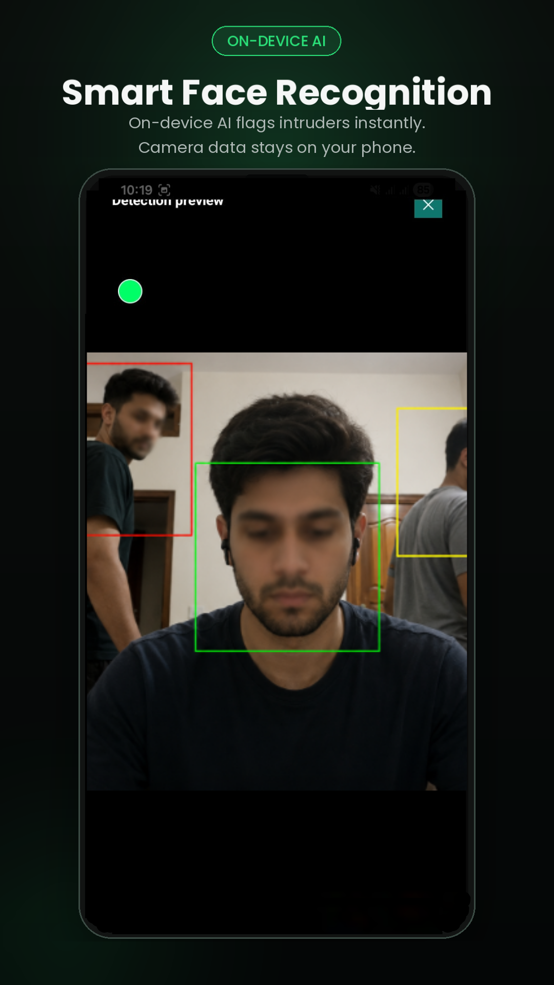 Peek Guard on-device recognition preview